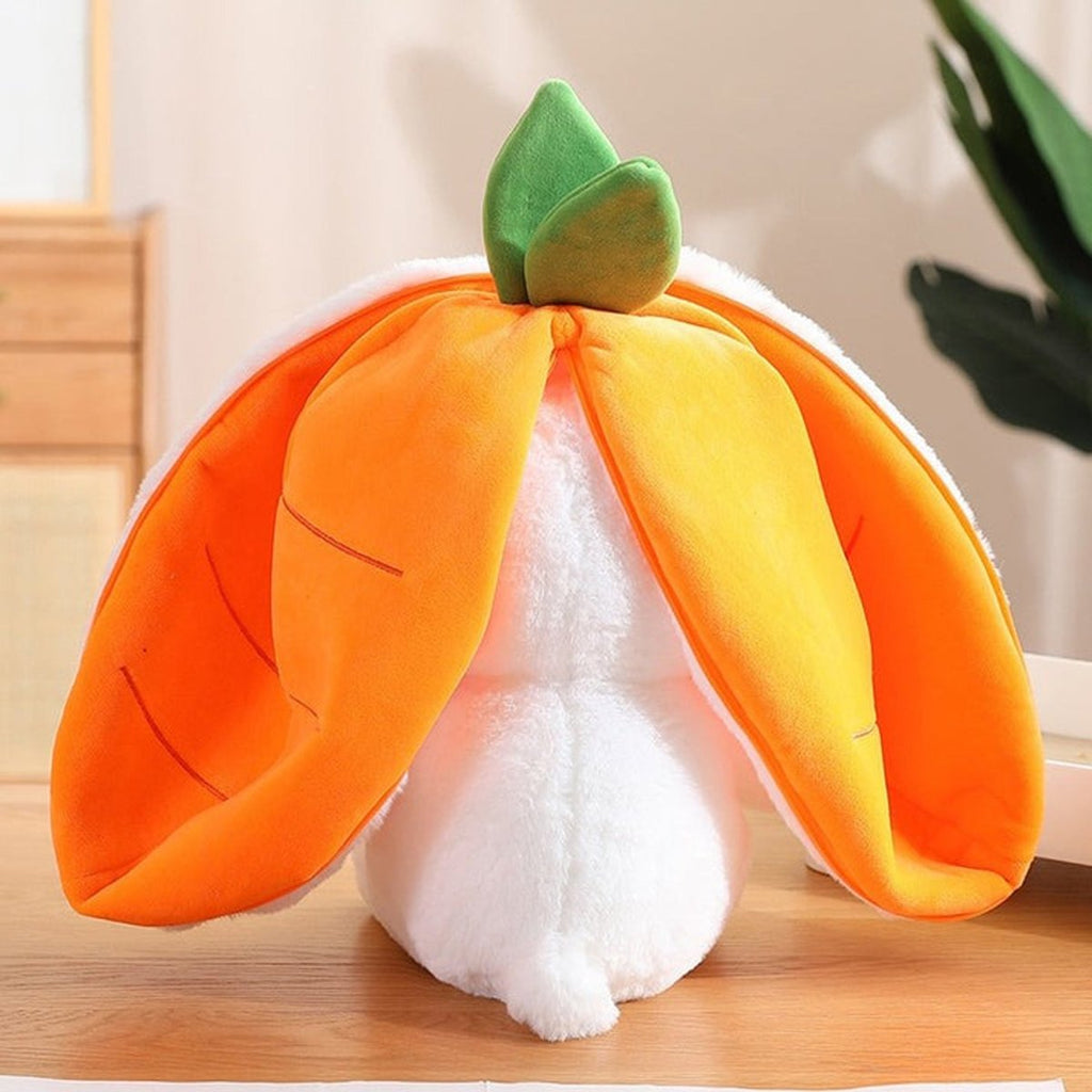 Reversible Strawberry Bunny Plush Toy Gift for Kids Stuffed Animal